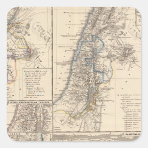Syrien Phoenice, Syrien Palaestina Quadratischer Aufkleber