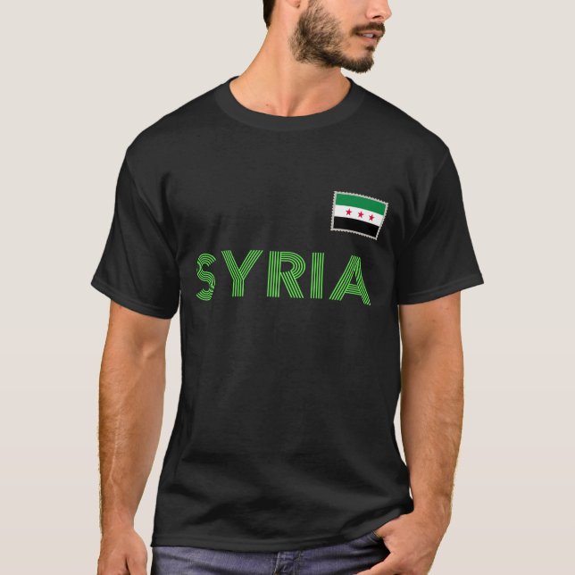 Syrien, Syrisch, Freie Syria-Flagge. T-Shirt (Vorderseite)