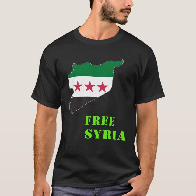 Syrien, Syrisch, Freie Syria-Flagge. T-Shirt (Vorderseite)