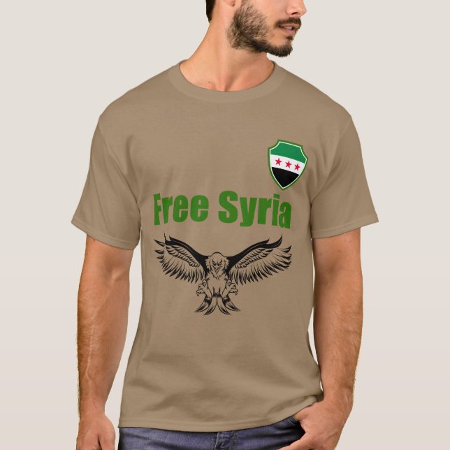 Syrien, Syrisch, Freie Syria-Flagge. T-Shirt (Vorderseite)