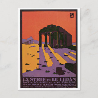 Syrien und Libanon Vintage-Reiseposter Postkarte