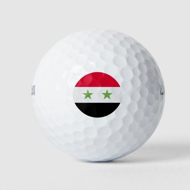 Syrienflagge Golfball (Vorderseite)