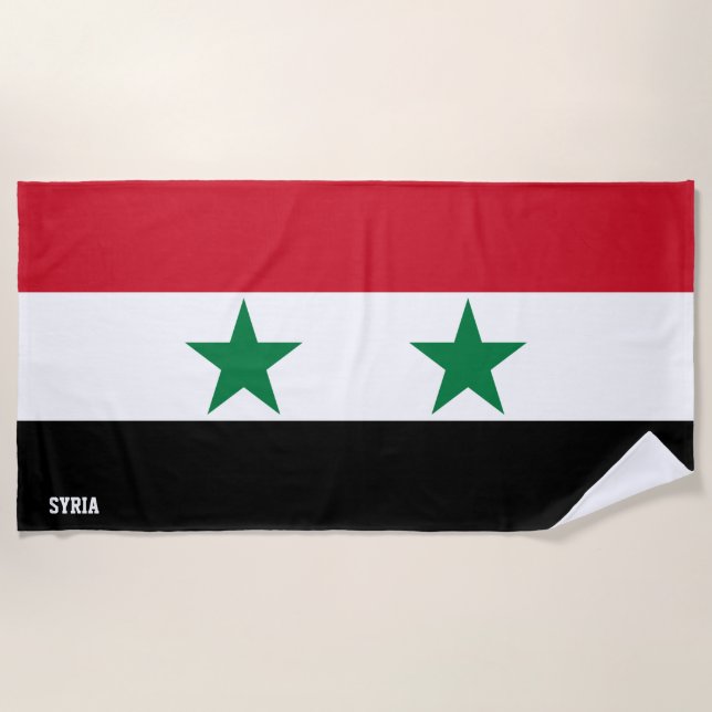 Syrienflagge Splendid Patriotic Strandtuch (Vorderseite)