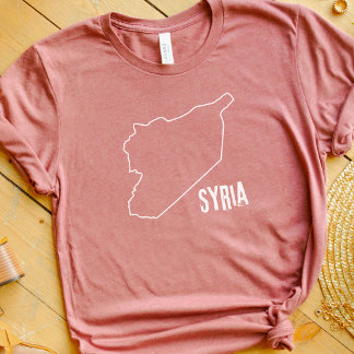 Syriens Länderplan für die syrische Grenzlinie T-Shirt