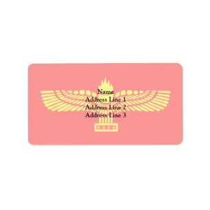 Syrisch-Aramäisches Volk, syrische Flagge Adressaufkleber