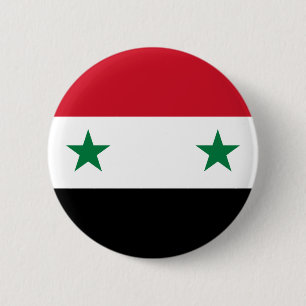 Syrische arabische Republik-Flagge - Flagge von Button