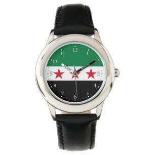 Syrische Flagge Armbanduhr