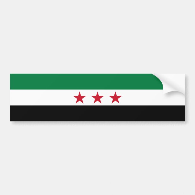 Syrische Flagge Autoaufkleber (Vorne)