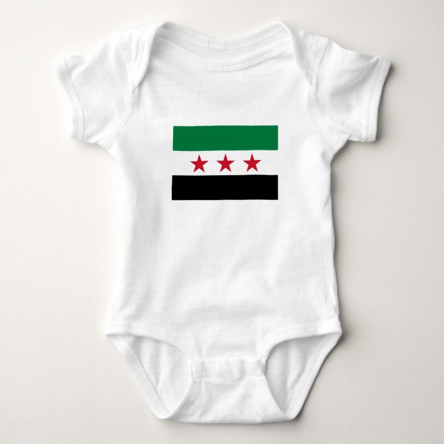 Syrische Flagge Baby Strampler (Vorderseite)