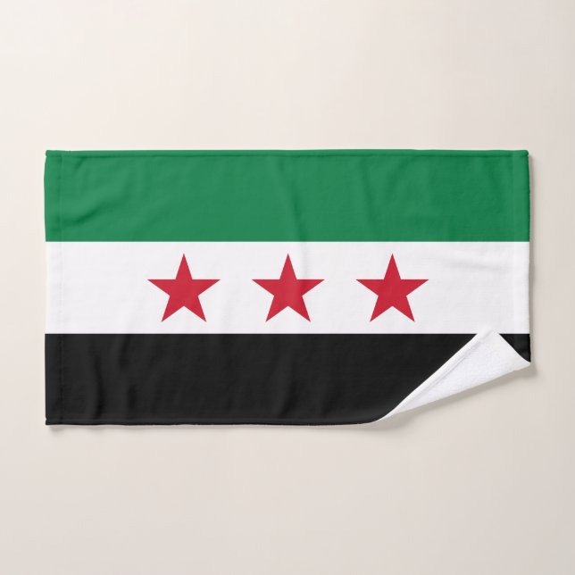 Syrische Flagge Badhandtuch Set (Handtuch)