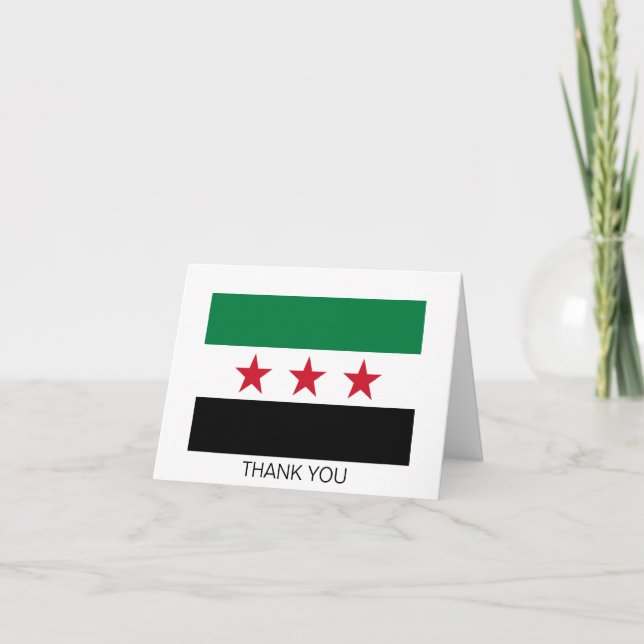Syrische Flagge Dankeskarte (Vorderseite)