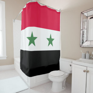 Syrische Flagge Duschvorhang