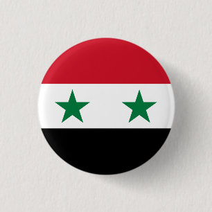 Syrische Flagge, Flagge Syriens Button