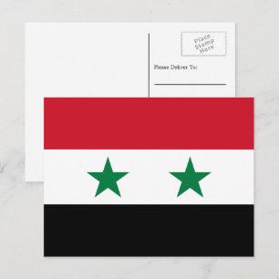 Syrische Flagge, Flagge Syriens Postkarte