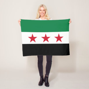 Syrische Flagge Fleecedecke