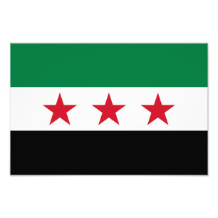 Syrische Flagge Fotodruck