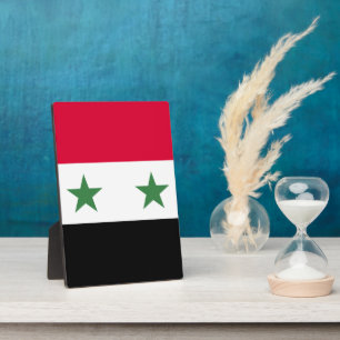 Syrische Flagge Fotoplatte