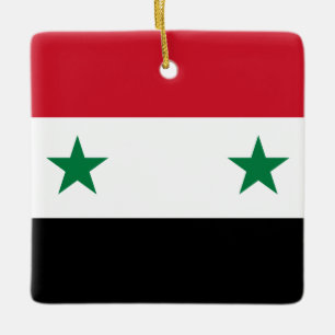 syrische Flagge Keramikornament