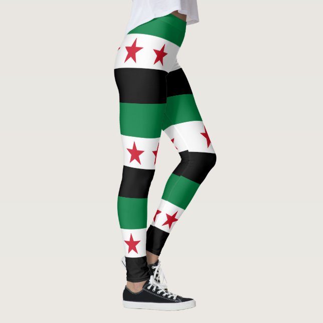 Syrische Flagge Leggings (Rechts)