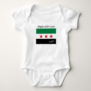 Syrische Flagge, "Made with Liebe" in Syrien Baby Strampler