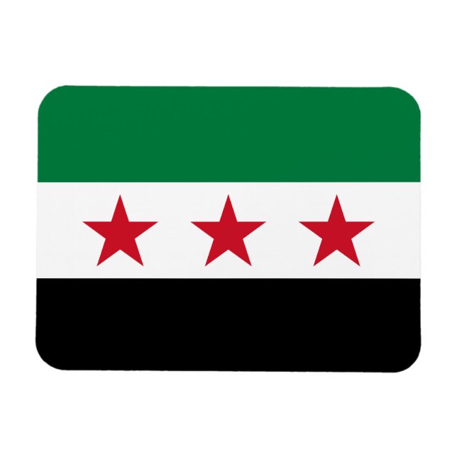 Syrische Flagge Magnet (Horizontal)