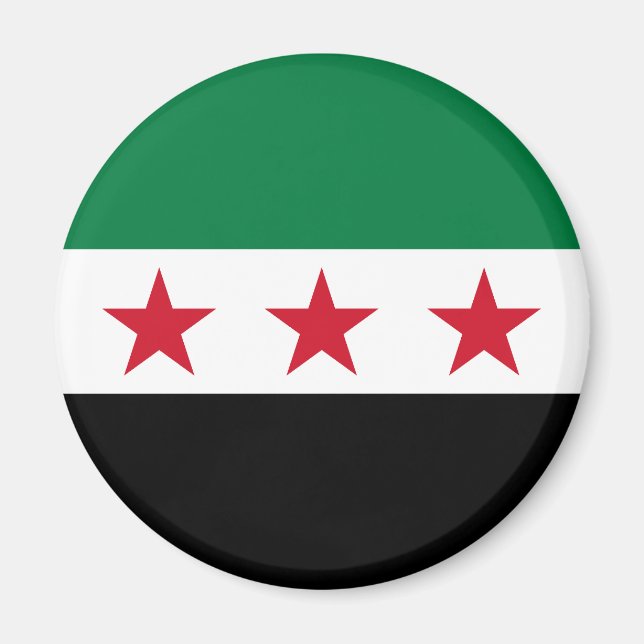 Syrische Flagge Magnet (Vorne)