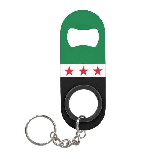 Syrische Flagge Mini Flaschenöffner (Vorderseite)