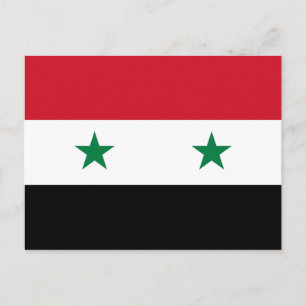 syrische Flagge Postkarte