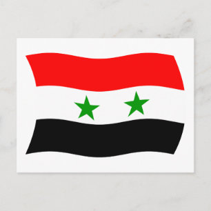 Syrische Flagge Postkarte
