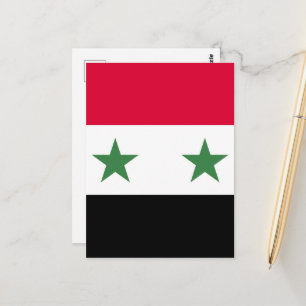 Syrische Flagge Postkarte
