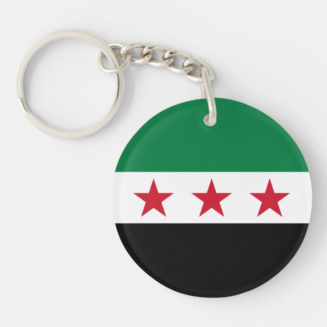 Syrische Flagge Schlüsselanhänger (Vorderseite)