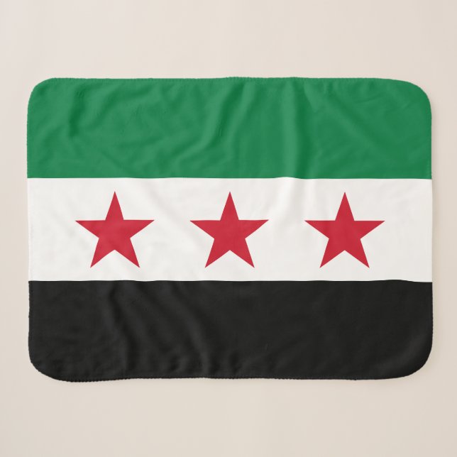 Syrische Flagge Sherpadecke (Vorderseite (Horizontal))