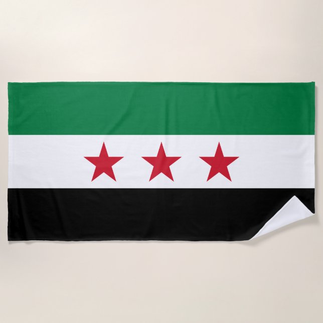 Syrische Flagge Strandtuch (Vorderseite)