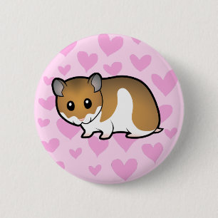 Syrische Hamster-Liebe Button
