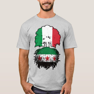 Syrische italienische Wurzeln und Kronenbaum T-Shirt