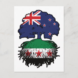Syrische neuseeländische Wurzeln und Kronenbaum Postkarte