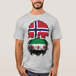 Syrische Norwegische Wurzeln und Kronenbaum T-Shirt