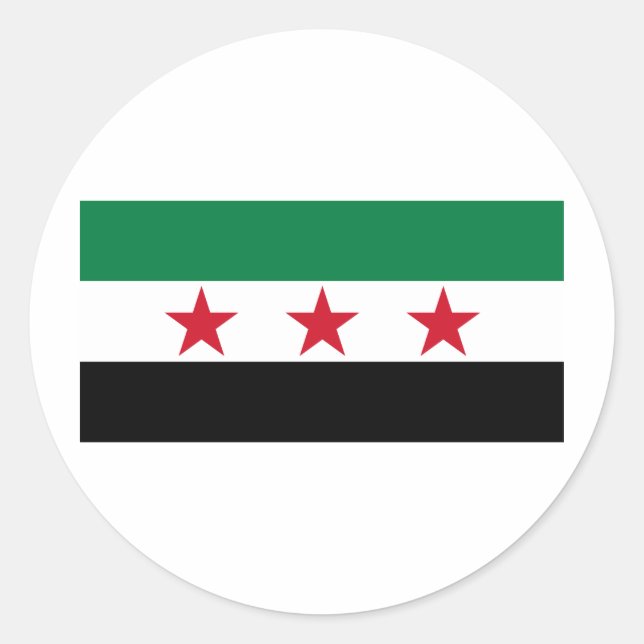 syrische Opposition Runder Aufkleber (Vorderseite)