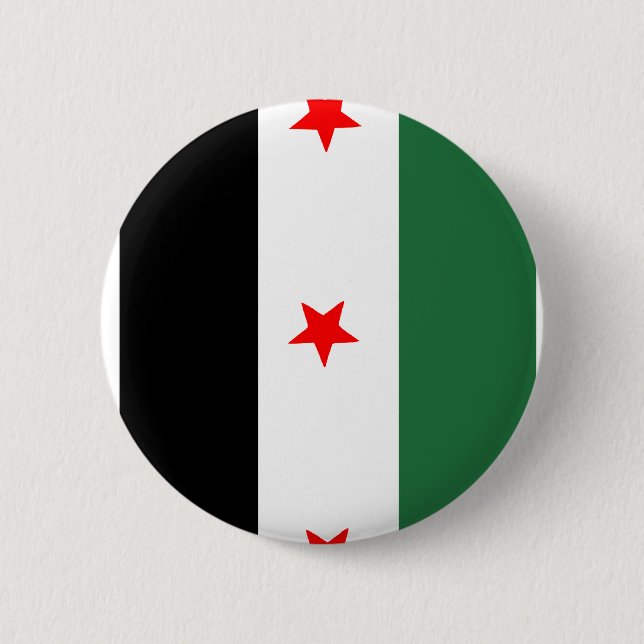 Syrische revolutionäre Flagge Button (Vorderseite)