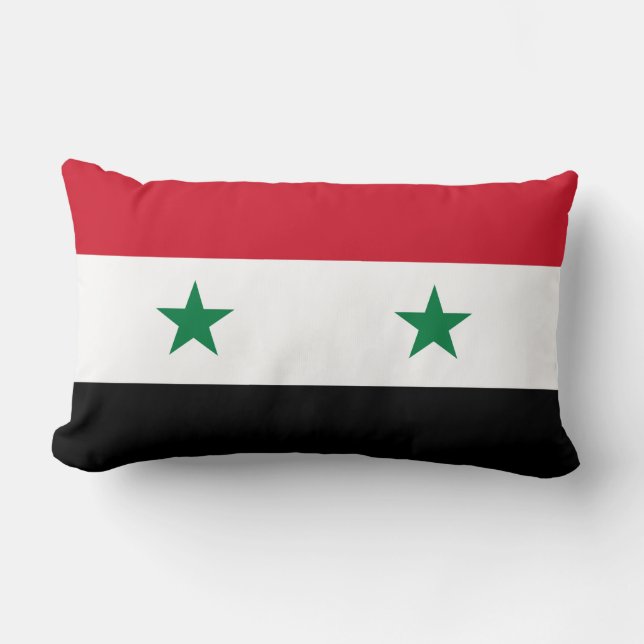 Syrisches Flaggenkissen Lendenkissen (Vorderseite)