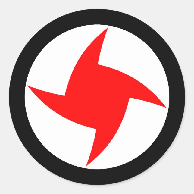 Syrisches sozialnationalistisches Party, Flagge Sy Runder Aufkleber (Vorderseite)