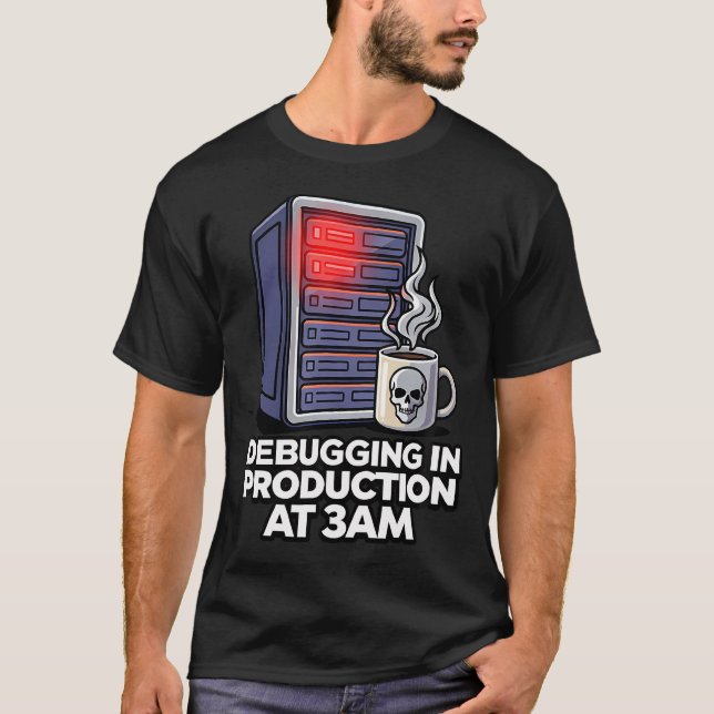 Sysadmin Devops Debugging In Produktion Bei T-Shirt (Vorderseite)