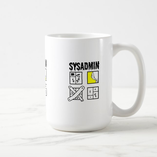 Sysadmin - Systemadministrator Tasse (Rechts)