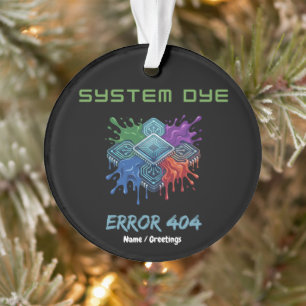 System-Farbfehler 404 Tech-Glitch-Mikrochip-Grafik Ornament