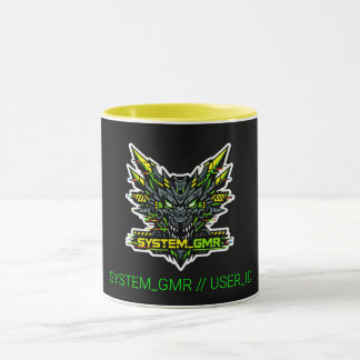 SYSTEM GMR Cyber Dragon Glitch Gaming Zweifarbiges Tasse