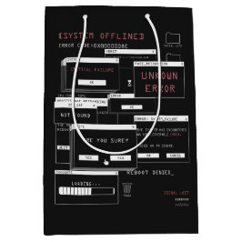 System Offline - Techno-Brutalist-Design Mittlere Geschenktüte