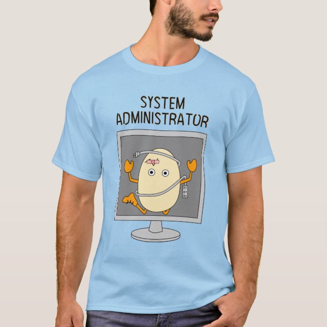Systemadministrator Egghead T-Shirt (Vorderseite)