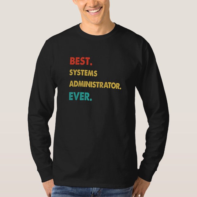 SYSTEMADMINISTRATOR Retro Bestes SYSTEMADMINISTRAT T-Shirt (Vorderseite)
