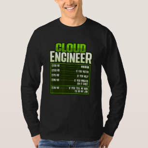 Systemadministrator und Entwickler für einen Cloud T-Shirt