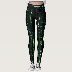 Systemfehler Cyberpunk-Code-Matrix Leggings
